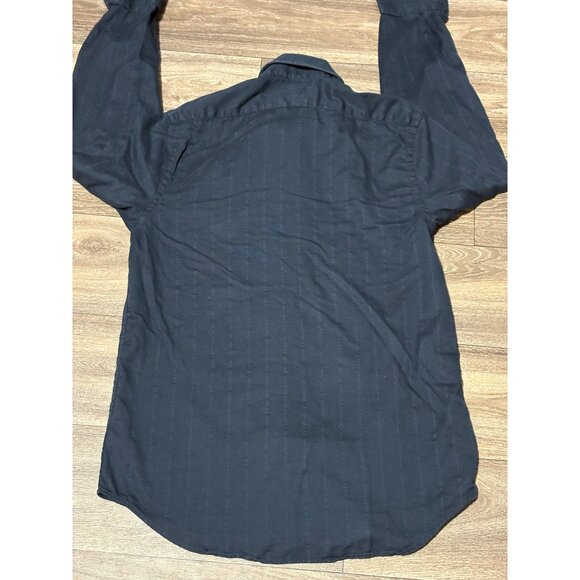 EXPRESS DESING STUDIO MODERN FIT MENS SHIRT LONG SLEEVE NAVY BLUE MEDIUM15-151/2 - Picture 5 of 8